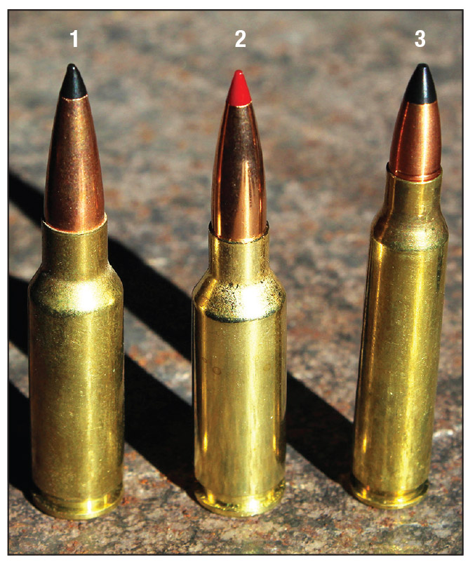 Shown for comparison are: (1) 6.5 Grendel parent case, (2) 6mm ARC under discussion and (3) 223 Remington.
